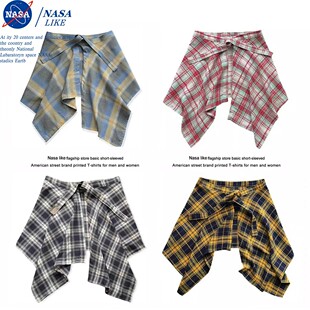 瑜伽叠穿高级感屁帘红色格子围腰男女三角巾街舞腰封爵士腰搭屁帘