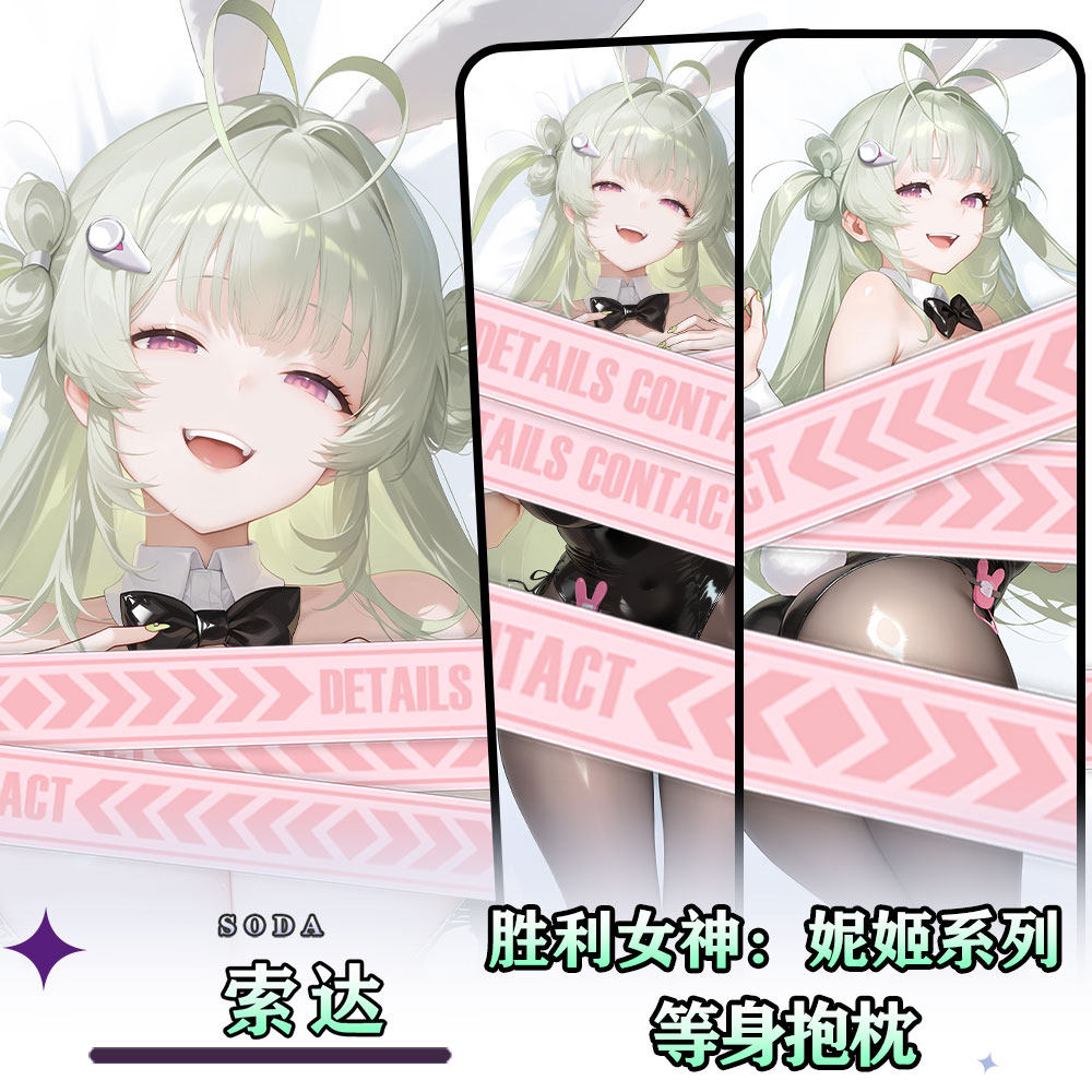 辉夜白兔原创索达胜利女神：妮姬二次元游戏周边等身可定制抱枕套