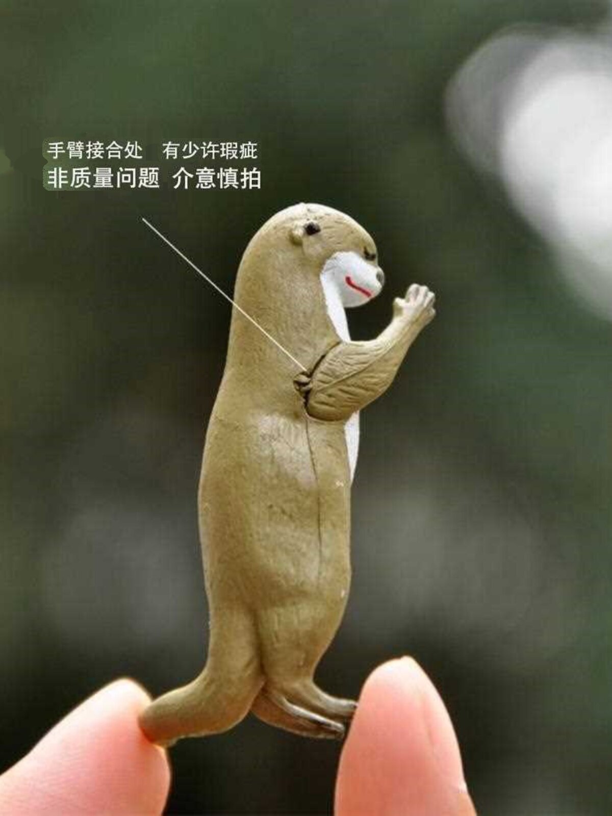 日系祈愿动物双手合十祈祷参拜动物柴犬企鹅白鲸水獭猫咪玩偶摆件