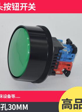 国产AR30B2R-11 G/R/B冲床大头平钮 外径72mm 双手启动按钮开关