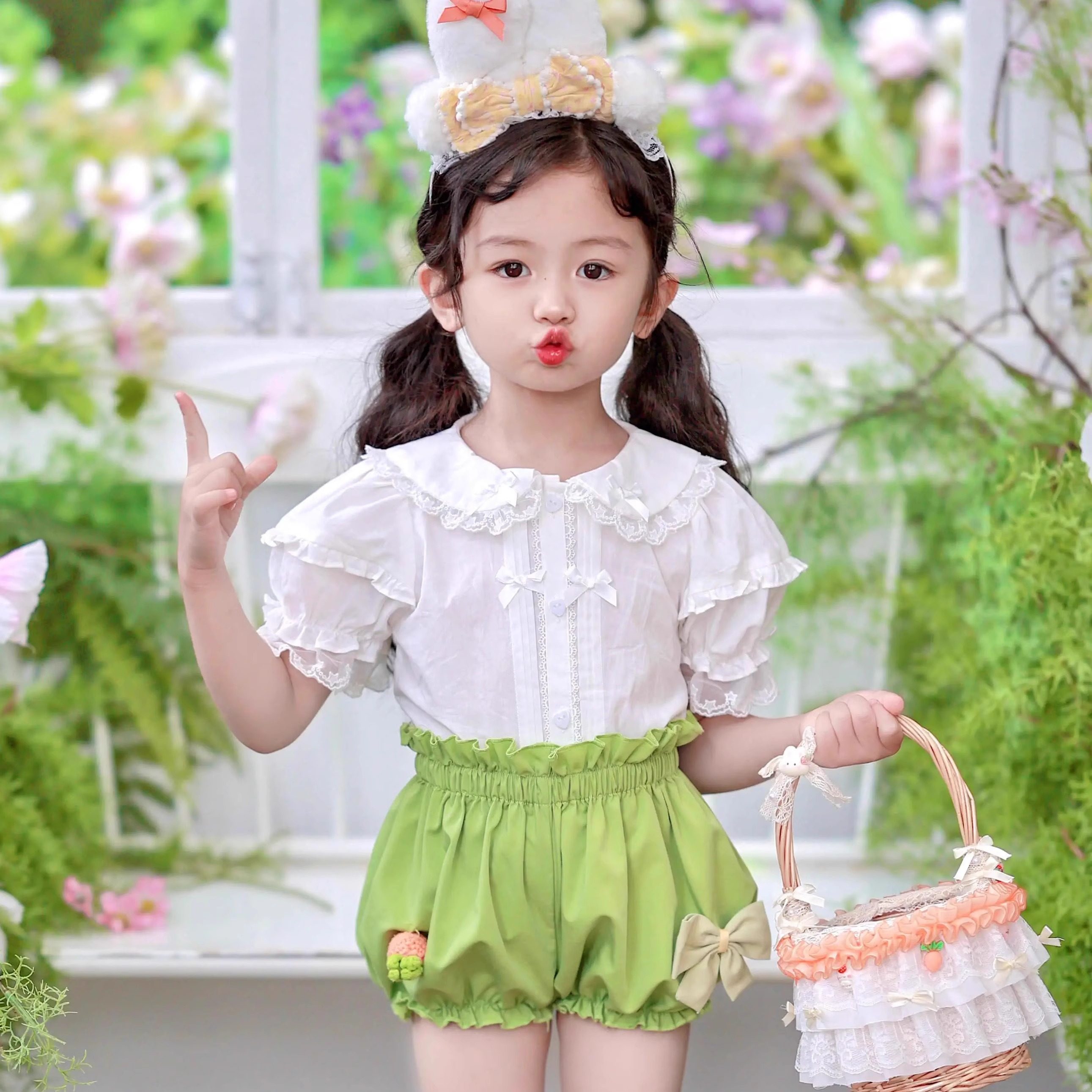 妮拉兔【萌兔衬衫】原创纯棉Lolita女童春夏兔耳内搭衬衫清凉爽肤,童装/婴儿装/亲子装,衬衫,淘宝优惠券,粉丝福利购,淘宝优惠卷
