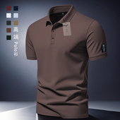 POLO衫 通勤透气户外T恤上衣服 商务休闲百搭运动翻领短袖 男士 夏季