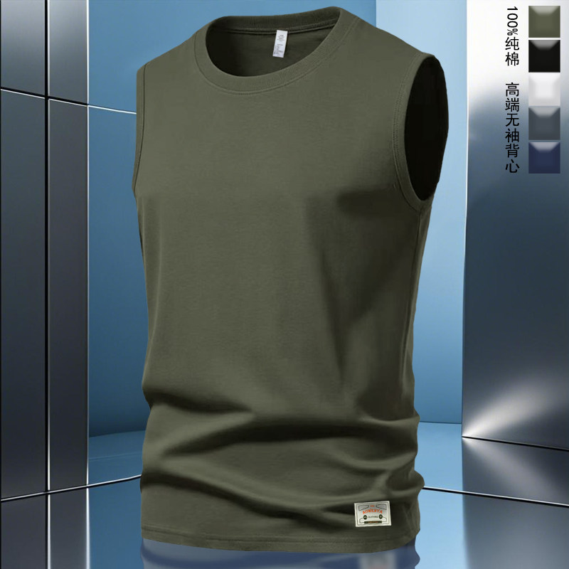 纯色内搭无袖T恤男士男夏外穿坎肩运动纯色背心重磅纯棉 打底上衣,男装,背心,淘宝优惠券,粉丝福利购,淘宝优惠卷