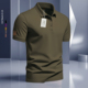 男士 短袖 高档带领有领翻领T恤上衣半袖 POLO衫 夏季 商务休闲军绿色