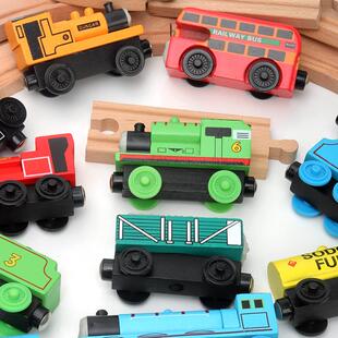 宝宝滑行磁力木制小火车玩具男孩高登迪塞尔木质轨道老火车头车厢