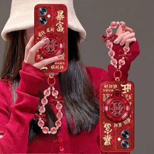 适用oppoA2手机壳PJB110新款5G直边硅胶软套ooppa全包防摔opa新年喜庆opopa25G潮女爆款opp0pp0ppoA旋转支架