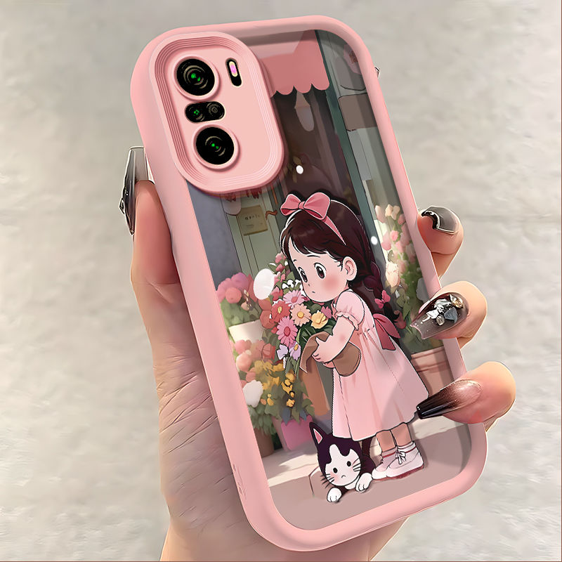 红米K40硅胶全包防摔手机壳卡通