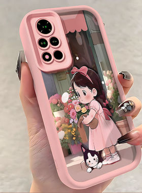 适用荣耀V40手机壳yok-an10新款HonorV40轻奢版ala-an70硅胶软套v4o镜头全包防摔ala可爱潮女70卡通个性创意