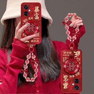 适用oppoK11x手机壳PHF110新款oppok11硅胶PJC110软套5G全包边防摔opopk新年喜庆oppk潮女opρok爆款旋转支架