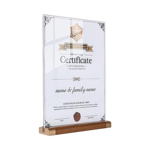 亚克力收纳a4纸夹板透明文件夹透明插页卡套宣传单页展示架