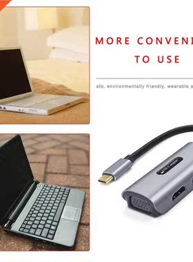 USB 3.1 USB-C To HDMI 4K VGA USB Multiport Converter Adapter