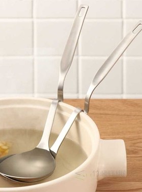 2Pcs Soup Ladle Colander Stainless Steel Flatware Cookware S