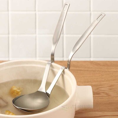 2Pcs Soup Ladle Colander Stainless Steel Flatware Cookware S