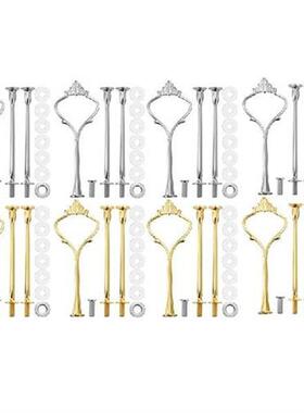 HOT-8 Sets 3 Tier Crown Cake Plate Stand Fittings Hardware