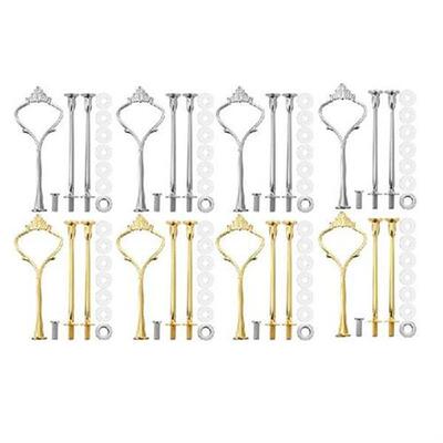 HOT-8 Sets 3 Tier Crown Cake Plate Stand Fittings Hardware