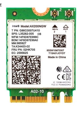 Wireless Dual Band 2400Mbps WiFi 6 For Intel AX200 NGFF M.2