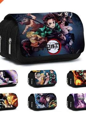 1Pcs Anime Demon Slayer Kimetsu No Yaiba Pencil Case Zipper