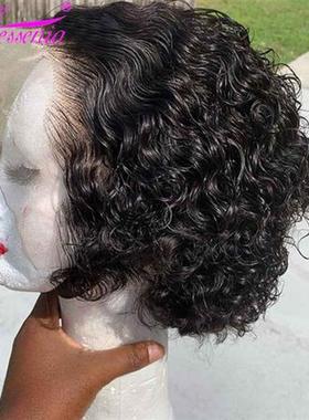 Pixie Cut Wigs For Women Human Hair Colors 99J Raw Indian Sh