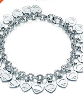 Sterling silver 925 classic fashion silver heart card ladies