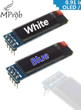 0.91 Inch 128x32 IIC I2C White / Blue OLED LCD Display DIY M