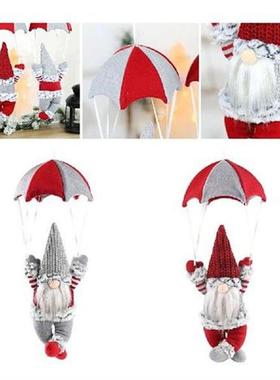 Xmas Faceless Santa Skydiving Home Decor Christmas Faceless