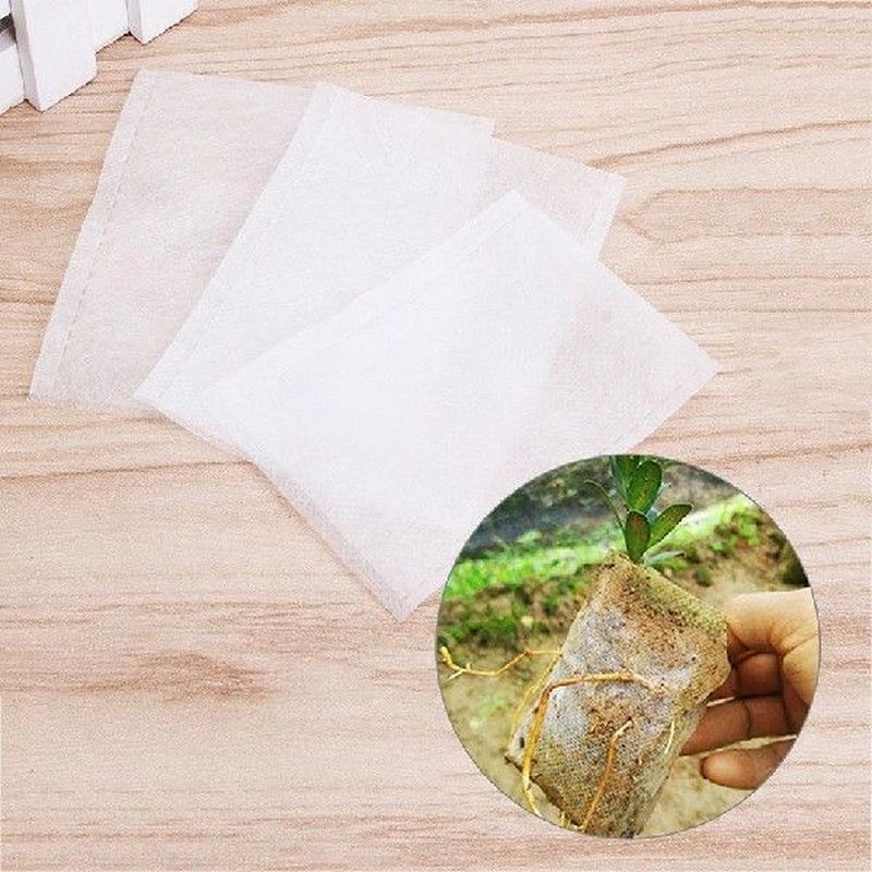 New 100pcs Nursery Pots Seedling Raising Bags fabrics