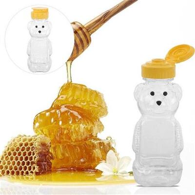 Honey Bottle Squeeze Bear Bottles Dispenser Cup Sauce