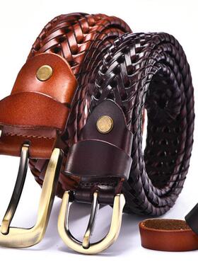 women Braided Belt For Men's Woven Belt Luxury Genui