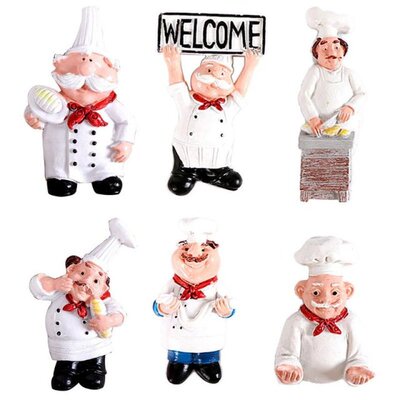 3D Resin Chef Cook Bread Refrigerator Magnet Fridge Home Kit