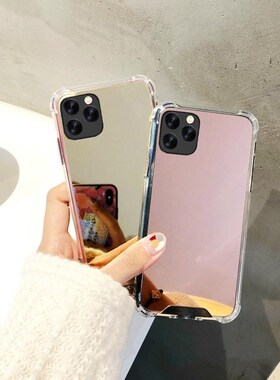 Mirror Case for iphone 12 11 Pro Max Shockproof TPU Airbag