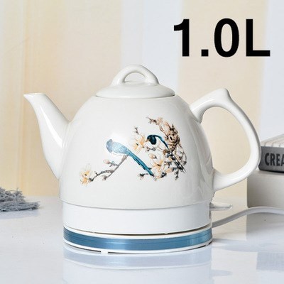 1.0L Electric Ceramic Tea Kettle with detachable base and bo