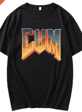 Doom Cum Shirt Vintage Graphic Tee Shirt For Men Pure cotton