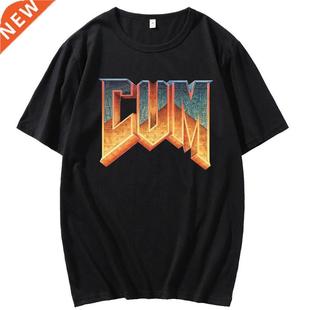 Doom Cum Shirt Vintage Graphic Tee Shirt For Men Pure cotton