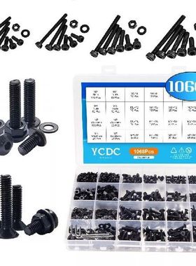 1060 Buah Set Baut dan Baut Tutup Bulat Datar M2 M3 M4 M5