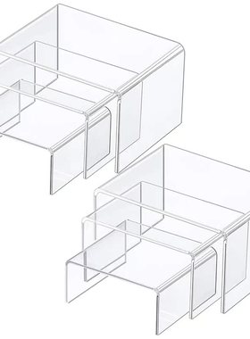 Display Risers Clear Acrylic Riser Shelf Showcase Fixtures