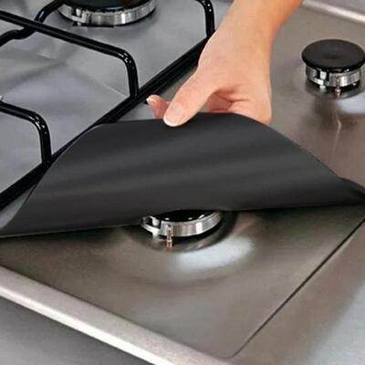 4Pcs Stove Protector Cover Liner Non-Stick Stovetop Burner P