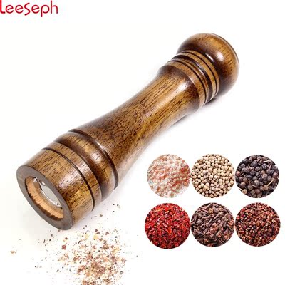 Leeseph Pepper Mill Salt Ceramic Grinder Solid-Wood 10--Kitc