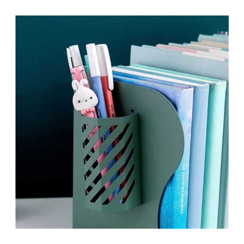 1Pc Extension Adjustable Metal Bookends Heavy Duty Book Desk