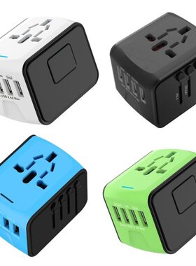Dropshipping 4 USB Ports Travel Plug International Power Ada