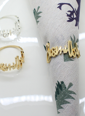 42MM Alloy Metal Napkin Rings for Hotel Banquet Wedding