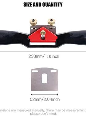 Adjustable SpokeShave with Flat Base and Metal Blade Wood Wo