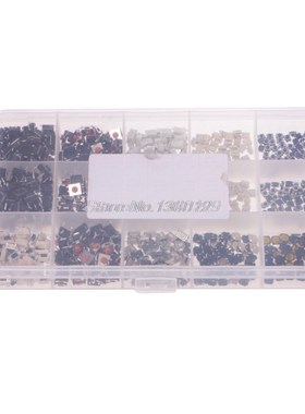 750 Pcs 15 Value Tactile Push Button Switch Micro Switch for