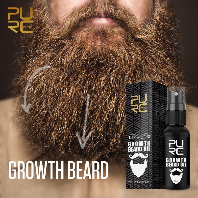 PURC Men Growth Beard Oil Organic Beard Wax Balm Avoid Bear