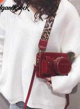 Women Camera PU Leater Messenger Bags For Party Waterproof