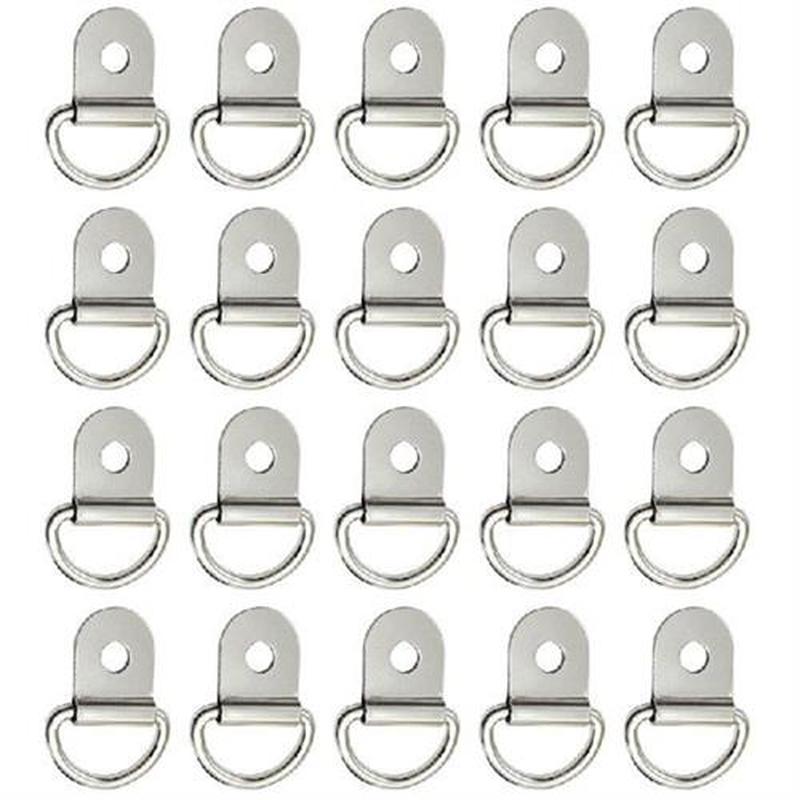 20Pcs D Ring Tie Down Small Steel D Rings Anchor Lashing