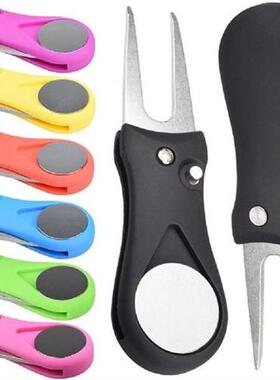 1PC Steel Golf Divot Repair Switchblade Tool Pitch Groove