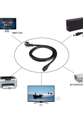 Euro Plug Cable IEC C13 Computer Power Cable Extension Cord