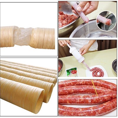 14m Dry Sausage Vegetarian Casing Shell Sausage Skin Collage
