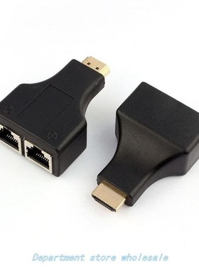 HDMI To Dual Port RJ45 Network Cable Extender Over by Cat 5e