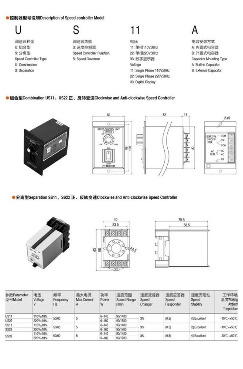 speed controller 6w 15w 25w 40w 60w 90w 120w 140w 180w 50hz